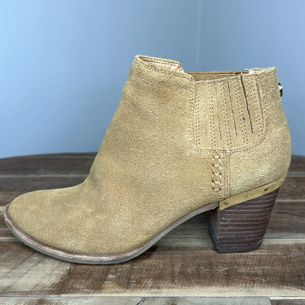Steve Madden Tinker Tan Leather Ankle Boots Womens Size 8